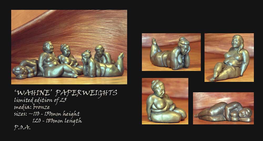 Nora's Sculpture Wahine paperweights